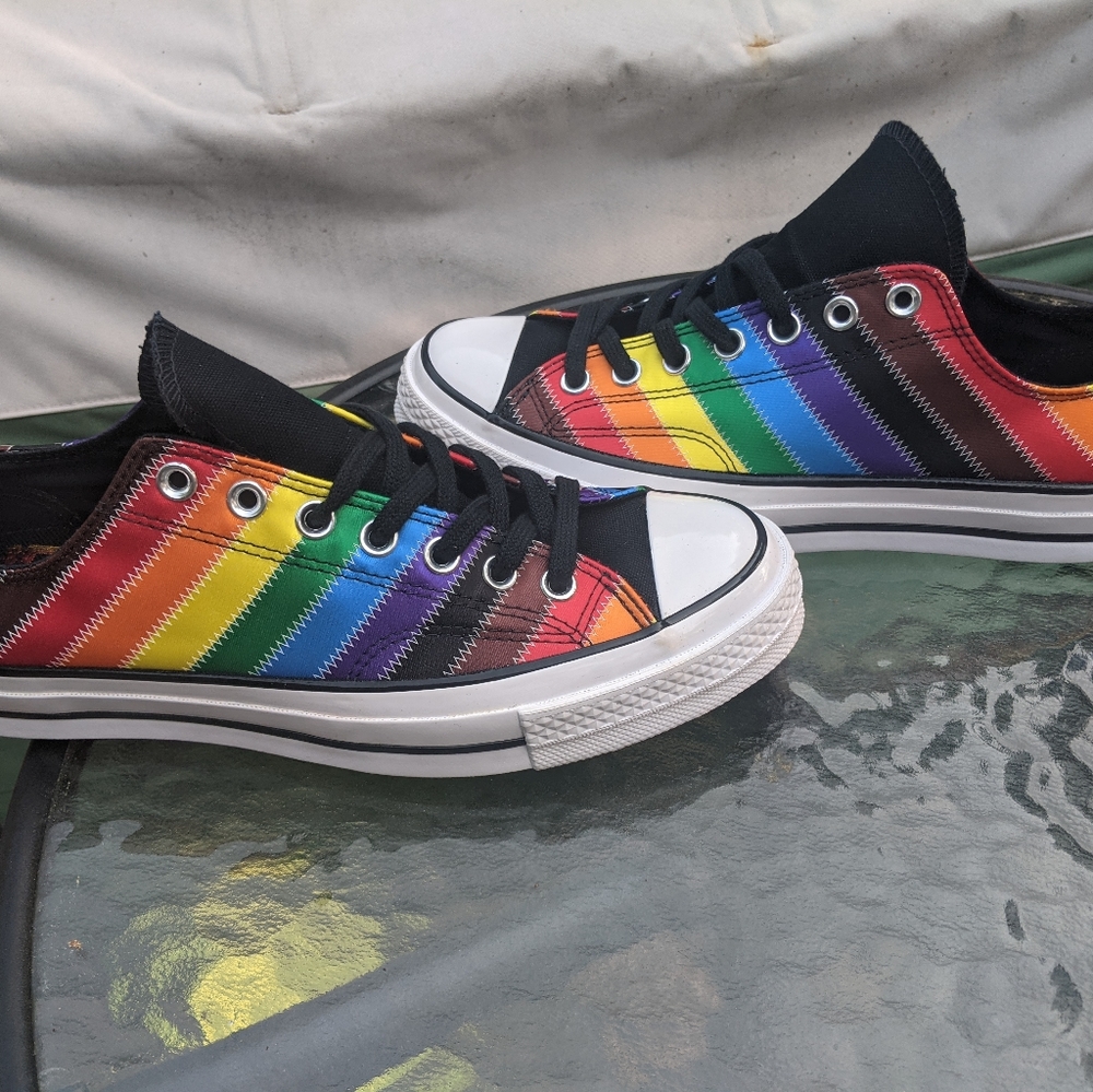 NEW pride rainbow chuck taylors unisex
